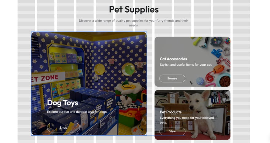 grey grid showing behind homepage elements