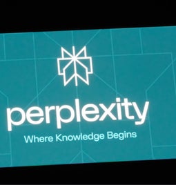 Mobile screen showing Perplexity AI logo