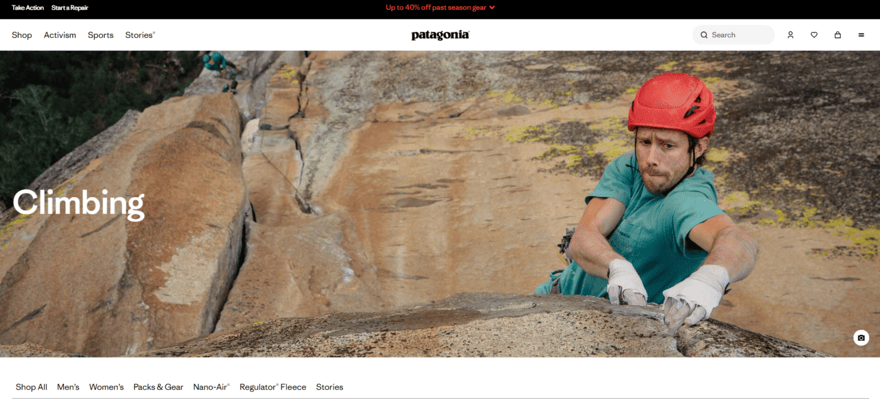Patagonia climbing product images
