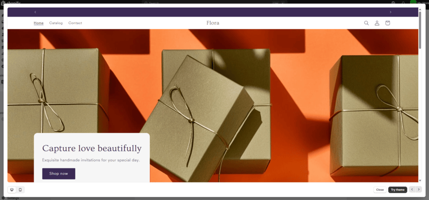 AI-generated template by Shopify for a wedding invite business