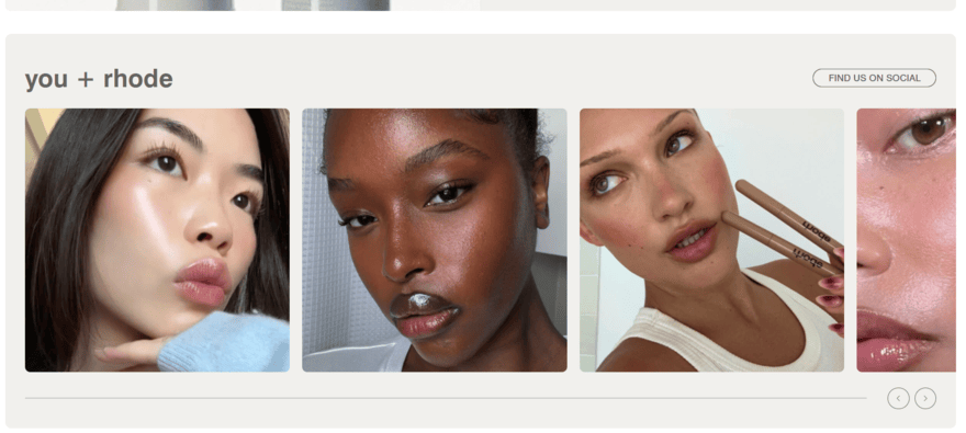 Rhodes social proof on website