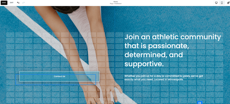 Squarespace's drag and drop website editor